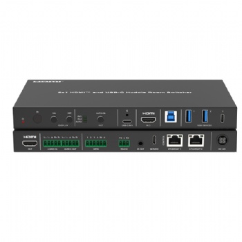 2x1 HDMI and USB-C Huddle Room Switcher